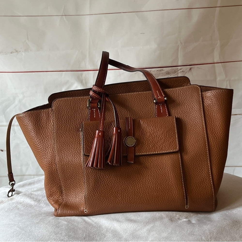 Dooney & Bourke Brown Cambridge Small Shopper Satchel Bag